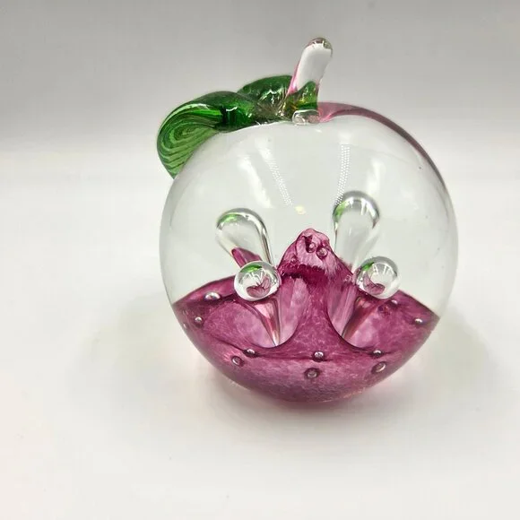 Caithness Glass Windfall Ruby Apple Paperweight Scotland Teacher Nature Decor - Picture 10 of 14